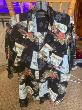 Vintage Manhattan Brand Hawaii Aloha Tropical Hawaiian Shirt